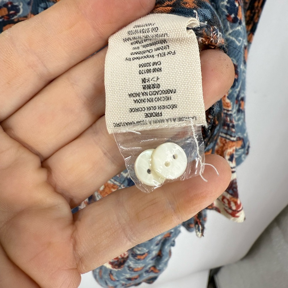 Free People Caravan, Multicolor Patchwork Button … - image 8